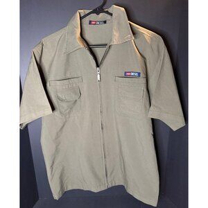 Diesel Mechanic Shirt Short Sleeve Mens S Full Zip Bowling Pocket